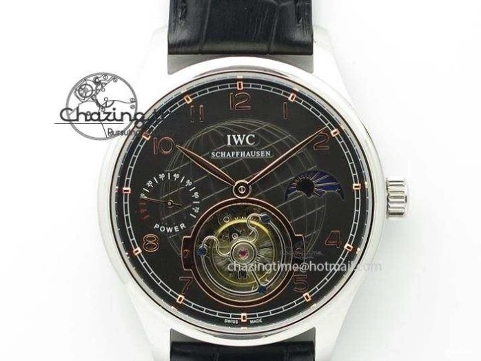 MIROTIME 0516 Portuguese Chrono SS ZF 1:1 Best Edition Gray Dial SS On Black Leather Strap A ZipUp 7215